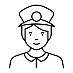Policeman outline icon