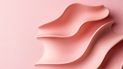Abstract Pink Wavy Forms Design Background
