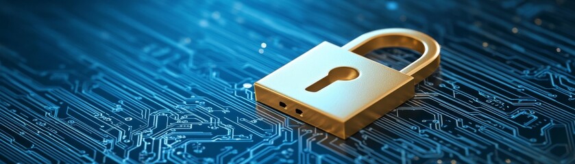 Enhancing cybersecurity, padlock protecting digital circuits in a secure network environment