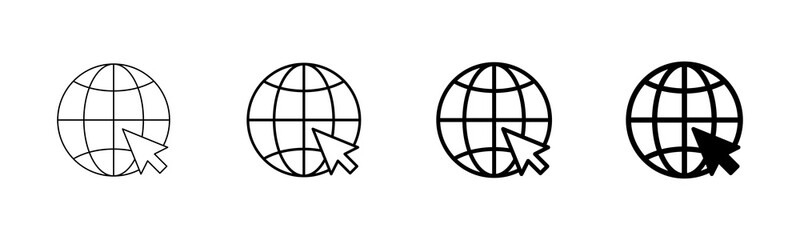 Obraz premium Web icon vector isolated on white background. Website vector icon. Internet world vector