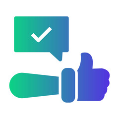 thumbs up Gradient icon