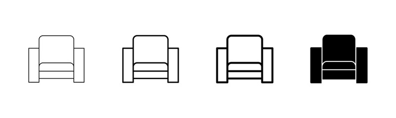 Fototapeta premium Sofa icon vector isolated on white background. sofa icon illustration. furniture