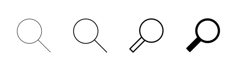 Search icon vector isolated on white background. Glass vector icon. search magnifying glass icon. Find