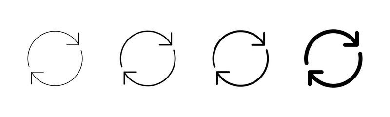 Refresh icon vector isolated on white background. Reload icon vector. Update icon. convert icon