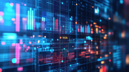 Big data marketing analytics with futuristic graphs AI-driven insights and customer behavior analysis on a high-tech digital dashboard for business intelligence