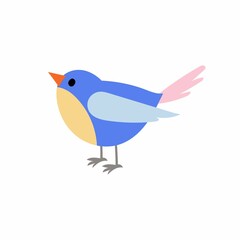 Obraz premium blue bird isolated on white background
