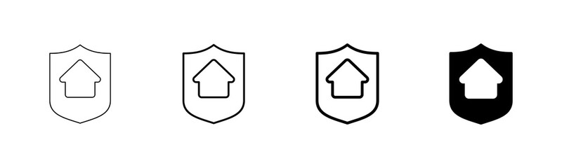 Obraz premium Home insurance icon vector isolated on white background. home protection icon