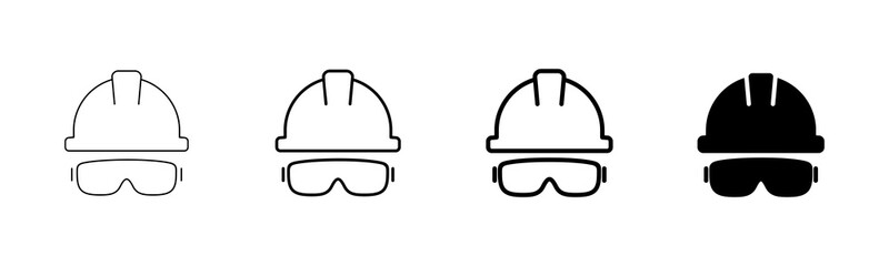 Helmet icon vector isolated on white background. Motorcycle helmets. Racing helmet. construction helmet icon. Safety helmet