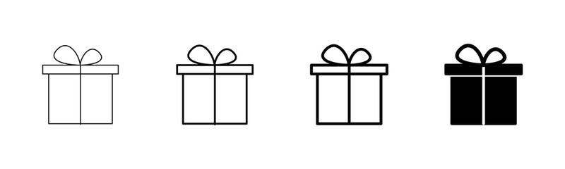 Gift icon vector isolated on white background. gift vector icon.  birthday gift