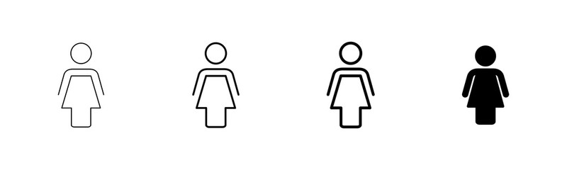 Female icon vector isolated on white background. woman icon vector