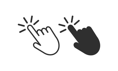 Minimalist mouse cursor vector icons set. Includes arrow, pointer, hand, and loading icons. Ideal for UI/UX design, web navigation, apps, and digital interface projects.