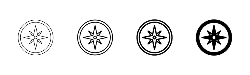 Compass icon vector isolated on white background. Compass vector icon