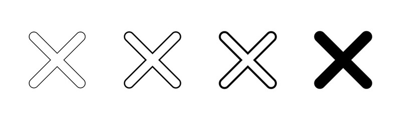 Obraz premium Close icon vector isolated on white background. Delete icon. remove, cancel, exit symbol