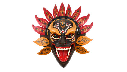 A stunning fusion of tradition and modern artistry—this hand-carved Sri Lankan Yaka mask embodies folklore, fierce expression, and vibrant craftsmanship in breathtaking realism