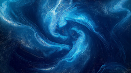Obraz premium Abstract artistic representation of a whirlpool of water, swirling blue shades merging into smooth patterns