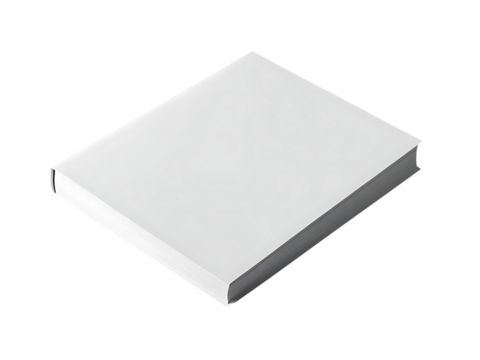 Blank Book Cover Mock-Up, white template book, magazine, book or catalog, Realistic blank booklet cover mockup transparent background