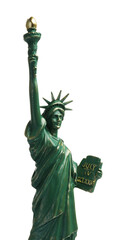 Fototapeta premium Statue of Liberty isolated on white. Symbol of freedom
