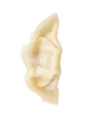 Tasty boiled gyoza (dumpling) isolated on white