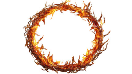 Fototapeta premium Ring of fire with transparent background creating dramatic visual effect