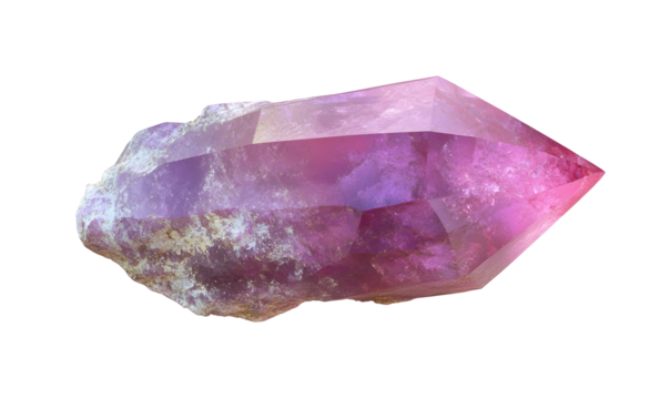 Polished amethyst geode, close-up, studio shot, purple crystal