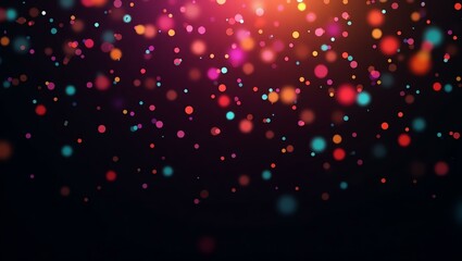  black confetti vibrant mood celebration explosion on gradient party colors background