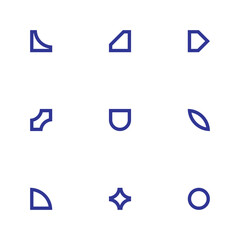 Modern Outline Elements Shape Graphic Design