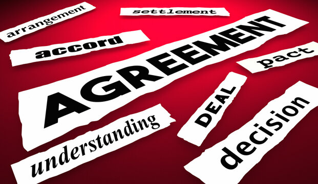 Agreeement Newspaper Headlines Settlement Reached Negotiation Compromise 3d Illustration