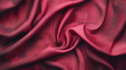 Fototapeta premium Close-up of luxurious silk draping elegantly over a textured surface