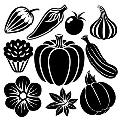 seamless pattern with fruits and vegetables