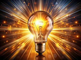 A glowing bulb's long exposure reveals the brilliance of innovation, igniting creativity and enlightenment.