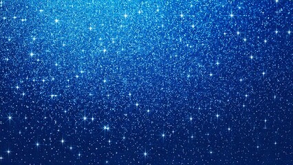 魔法のようなキラキラ 宇宙風背景素材 16:9サイズ AI生成素材 ブルー