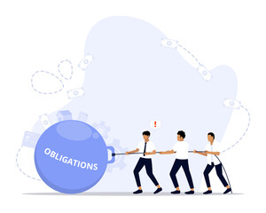 Obligations concept illustration. Suitable for landing page, ui, web, App intro card, editorial, flyer, and banner.