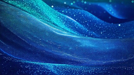 魔法のようなキラキラ 宇宙風背景素材 16:9サイズ AI生成素材 ブルー