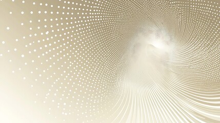 Abstract swirling beige and white dot lines pattern