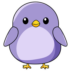 Obraz premium cute bird cartoon kawaii sticker. character vector illustration
