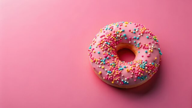 Colorful donut chart with bright pink frosting and sprinkles , pastel, food,  pastel, food, donut, dessert chart, chart