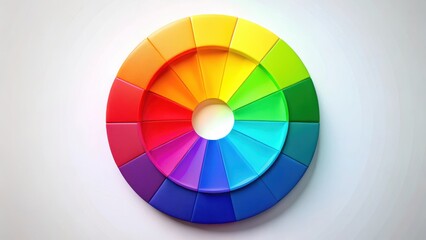 Obraz premium Colorful RGB color wheel with primary colors separated into secondary and tertiary colors displayed in a vibrant and organized fashion, primary colors, rgb