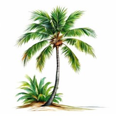 the AI Image Generator, Beautiful Tropical Palm Tree Against