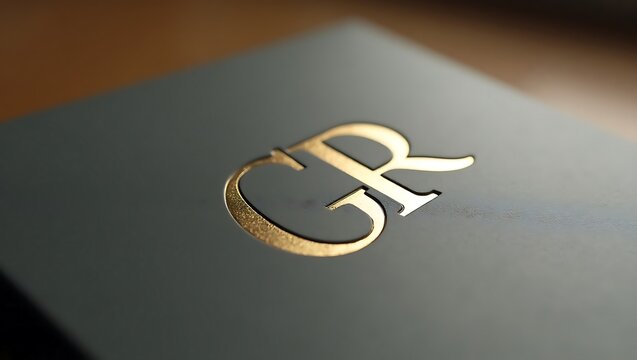 Elegant Golden Monogram GR - Sophistication and Exclusivity - Ideal for High-End Branding