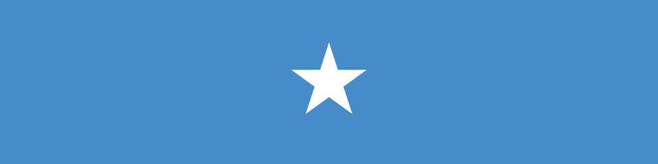 Somalia flag long banner digital vector illustration