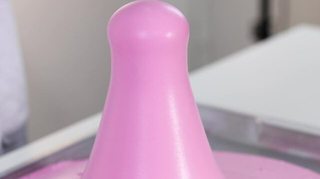 Pink Elephant Toothpaste Experiment in Beaker