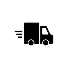 Delivery truck icon vector illustration. Delivery truck sign and symbol. Shipping fast delivery icon