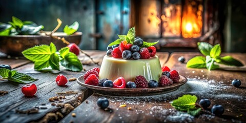 Urban Decay's Panna Cotta: a forgotten dessert,  berries and mint amidst urban decay.