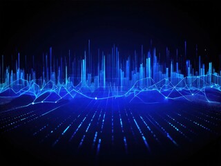 the AI Image Generator, Abstract Digital Network Background with Blue Glowing