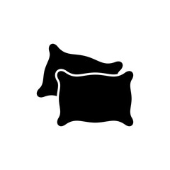 Pillow icon vector illustration. Pillow sign and symbol. Comfortable fluffy pillow
