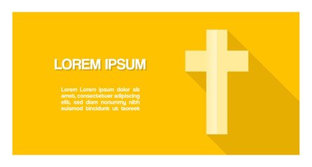 Obraz premium Golden Christian cross vector design for post and publication