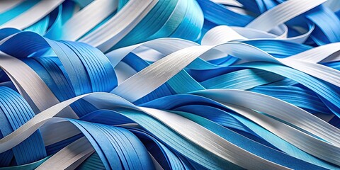 Modern art wallpaper: a minimalist design of blue and white stripes forming a geometric, textured background.