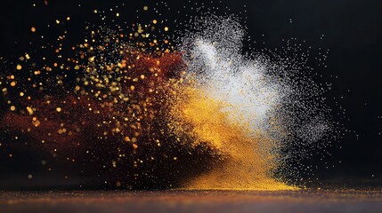 Abstract Colorful Powder Explosion