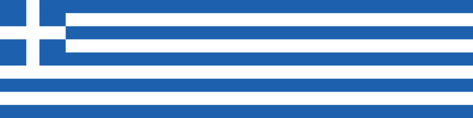 Greece flag long banner digital vector illustration