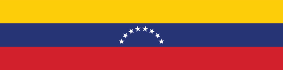 Venezuela flag long banner digital vector illustration